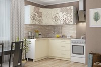 Кухонный гарнитур Бордо-ваниль угловой, 1.4*1.6м
